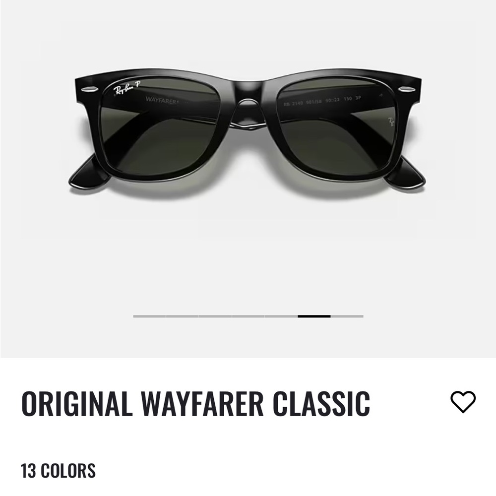 Black wayfarer Ray-Ban sunglasses